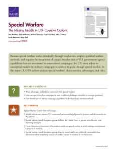 Special Warfare The Missing Middle in U.S. Coercive Options