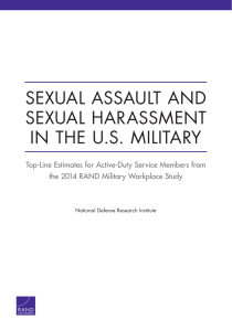 SEXUAL ASSAULT AND SEXUAL HARASSMENT IN THE U.S. MILITARY