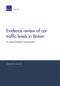 Evidence review of car traffic levels in Britain A rapid evidence assessment EUROPE