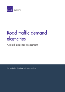 Road traffic demand elasticities A rapid evidence assessment EUROPE