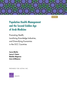 Population Health Management and the Second Golden Age of Arab Medicine Promoting Health,