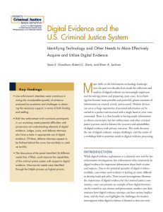 M Digital Evidence and the U.S. Criminal Justice System