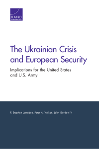 The Ukrainian Crisis and European Security Implications for the United States