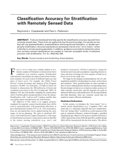 Classification Accuracy for Stratification with Remotely Sensed Data