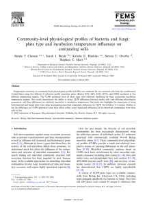 Community-level physiological pro¢les of bacteria and fungi :