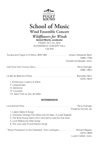School of Music Wind Ensemble Concert Wildflowers for Winds