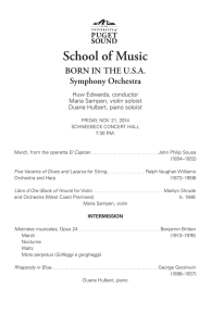 School of Music BORN IN THE U.S.A. Symphony Orchestra Huw Edwards, conductor