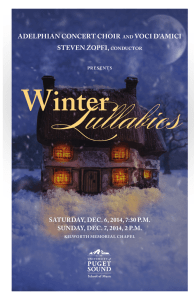 Lullabies Winter ADELPHIAN CONCERT CHOIR VOCI D’AMICI