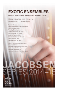 EXOTIC ENSEMBLES MUSIC FOR FLUTE, HARP, AND STRING OCTET SCHNEEBECK CONCERT HALL