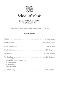 School of Music JAZZ ORCHESTRA