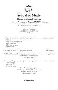 School of Music Choral and Vocal Concert