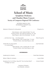School of Music Symphony Orchestra and Chamber Music Concert