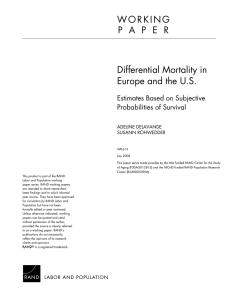 W O R K I N G Differential Mortality in