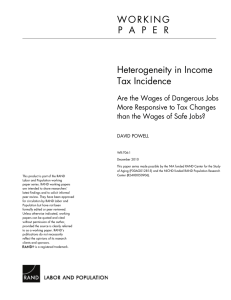 W O R K I N G Heterogeneity in Income