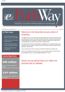 Welcome to the December/January edition of ePathWay In This Issue