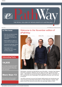 Welcome to the November edition of ePathWay In This Issue