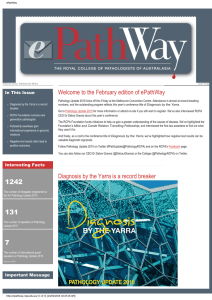 Welcome to the February edition of ePathWay In This Issue