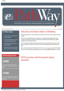 Welcome to the March edition of ePathWay In This Issue