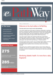 Welcome to the April edition of ePathWay In This Issue