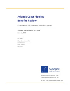 Atlantic Coast Pipeline  Benefits Review  Chmura and ICF Economic Benefits Reports  Southern Environmental Law Center 