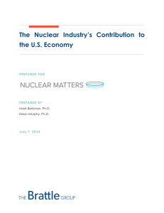 The  Nuclear  Industry’s Contribution to the U.S. Economy  PREPARED FOR