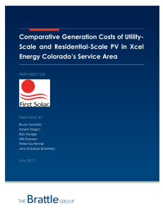 Comparative Generation Costs of Utility- Scale and Residential-Scale PV in Xcel