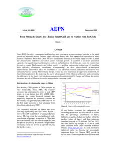 AEPN  From Strong to Smart: the Chinese Smart Grid and its... Abstract