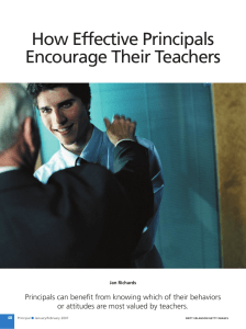 How Effective Principals Encourage Their Teachers