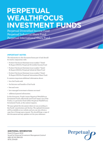 PERPETUAL WEALTHFOCUS INVESTMENT FUNDS Perpetual Diversified Income Fund