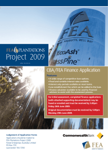 Project 2009  CBA/FEA Finance Application Features