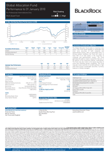 Global Allocation Fund Performance to 31 January 2010 ➔ Risk Grading