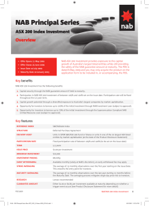 NAB Principal Series ASX 200 Index Investment Overview