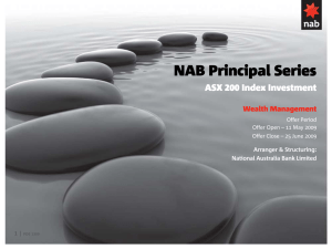 NAB Principal Series  ASX 200 Index Investment Wealth Management