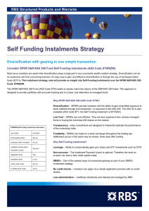 Self Funding Instalments Strategy RBS Structured Products and Warrants
