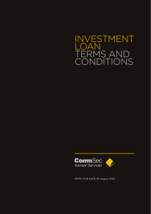 INVESTMENT LOAN TERMS AND CONDITIONS