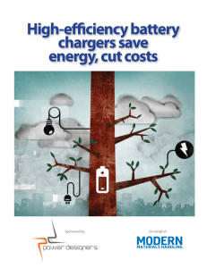 High-efficiency battery chargers save energy, cut costs On behalf of: