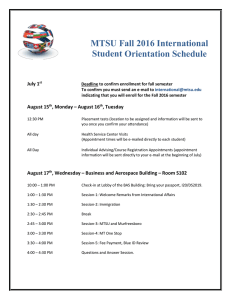 MTSU Fall 2016 International Student July 1