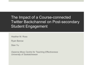 The Impact of a Course-connected Twitter Backchannel on Post-secondary Student Engagement