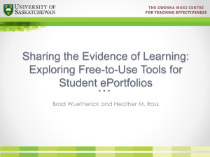 Sharing the Evidence of Learning: Exploring Free-to-Use Tools for Student ePortfolios