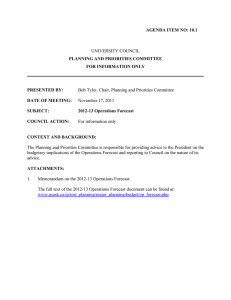 AGENDA ITEM NO: 10.1 PLANNING AND PRIORITIES COMMITTEE FOR INFORMATION ONLY