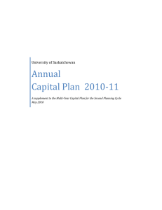 Annual                       Capital Plan  2010‐11       University of Saskatchewan  