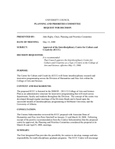 UNIVERSITY COUNCIL PLANNING AND PRIORITIES COMMITTEE REQUEST FOR DECISION