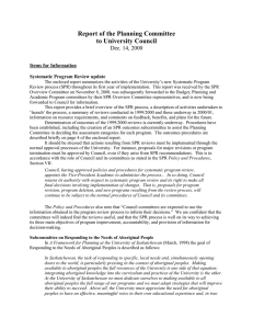Report of the Planning Committee to University Council Dec. 14, 2000