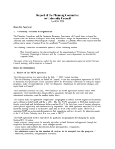 Report of the Planning Committee to University Council April 20, 2000