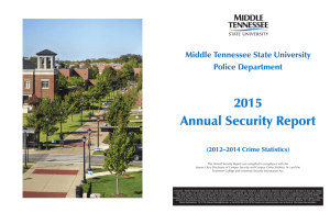 2015 Annual Security Report Middle Tennessee State University Police Department