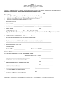 EXHIBIT A MIDDLE TENNESSEE STATE UNIVERSITY APPLICATION TO BRING FOOD ON CAMPUS