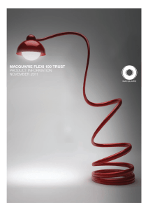 MACQUARIE FLEXI 100 TRUST PRODUCT INFORMATION NOVEMBER 2011