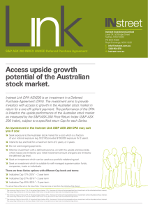 Access upside growth potential of the Australian stock market.