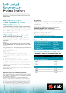 NAB Limit Recourse Loan Product Brochure