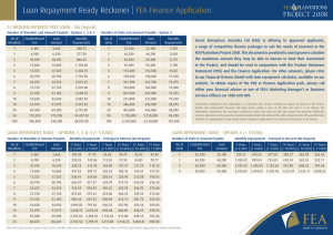 I Loan Repayment Ready Reckoner  FEA Finance Application